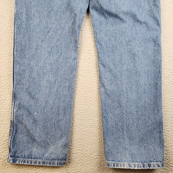 Wrangler Jeans Mens 38x32 Regular Denim Rugged Faded Stonewashed Workwear Pants - Picture 9 of 13